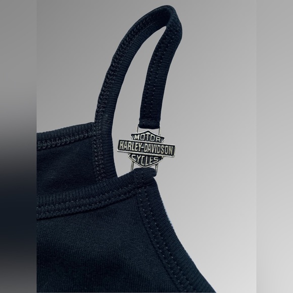 Harley-Davidson Black Tank Top with Silver Logo - Picture 3 of 4